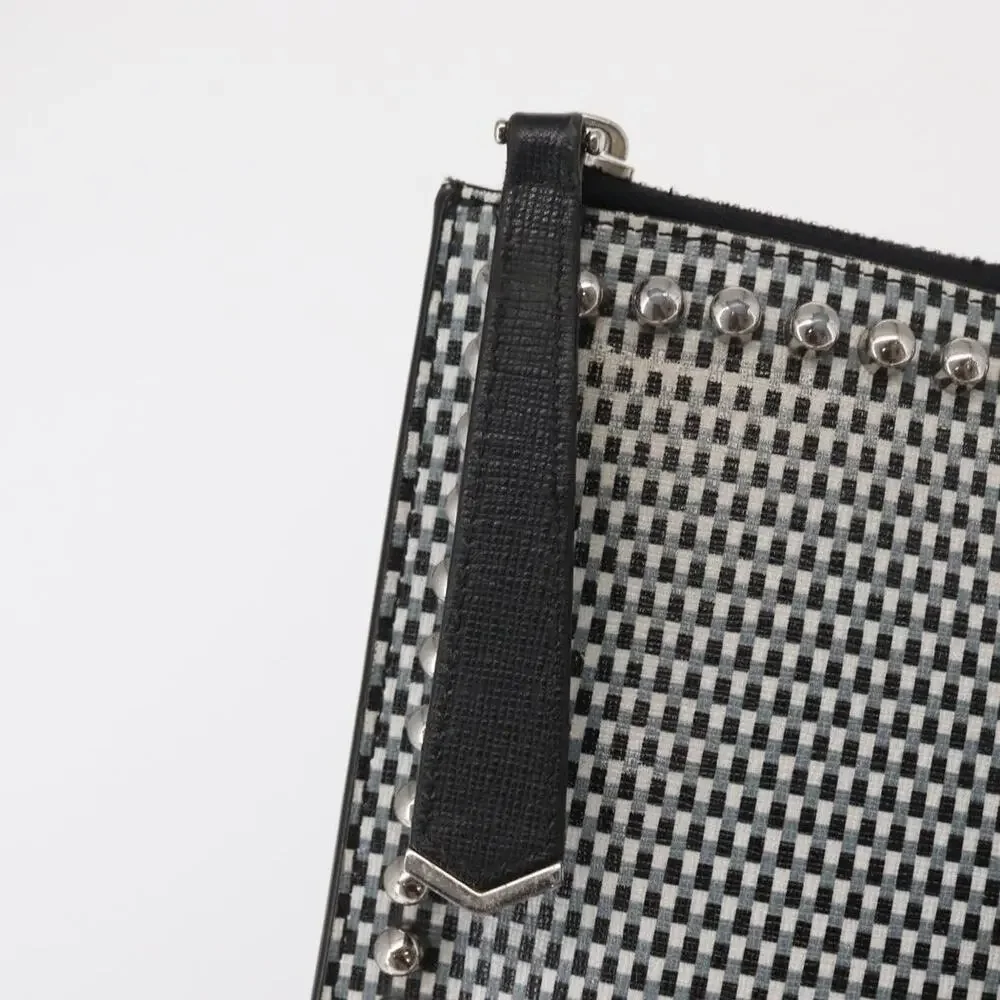 Fendi Leather Karlito Clutch Bag Black